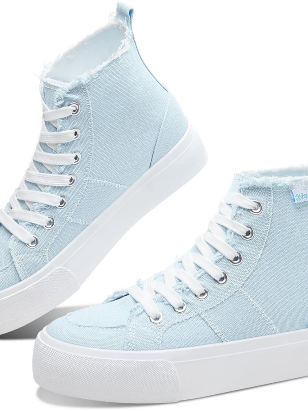 Women's Cyan Monochrome Mid Calf Play Canvas Comfortable Fashion Sneakers Shoes